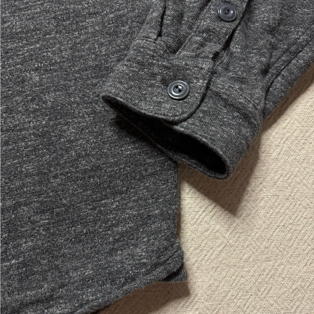 JCREW Men’s Grey Waffle Lined Harbor Button Up Shirt Shacket XL - Picture 3 of 9